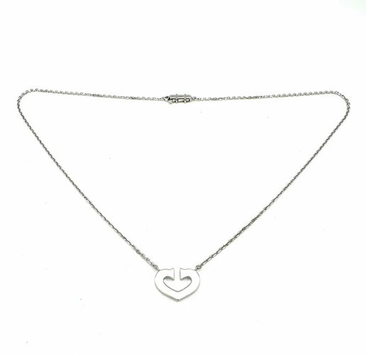 Collier Cartier Cœur et symbole - Collier en or blanc 18K 58 Facettes