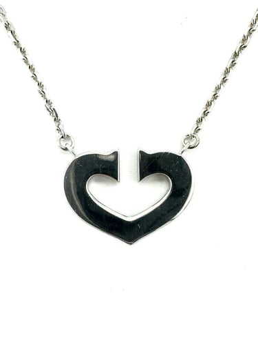Collier Cartier Cœur et symbole - Collier en or blanc 18K 58 Facettes