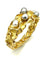 Bracelet Gilbert Albert - Bracelet rigide en or jaune 18K et perles 58 Facettes