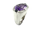 Bague 58 Bague en or blanc 18K avec améthyste, saphirs et diamants 58 Facettes