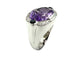Bague 58 Bague en or blanc 18K avec améthyste, saphirs et diamants 58 Facettes