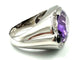 Bague 58 Bague en or blanc 18K avec améthyste, saphirs et diamants 58 Facettes