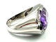 Bague 58 Bague en or blanc 18K avec améthyste, saphirs et diamants 58 Facettes
