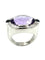 Bague 58 Bague en or blanc 18K avec améthyste, saphirs et diamants 58 Facettes