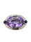 Bague 58 Bague en or blanc 18K avec améthyste, saphirs et diamants 58 Facettes