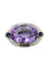 Bague 58 Bague en or blanc 18K avec améthyste, saphirs et diamants 58 Facettes