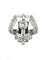 Pendentif Art déco - Pendentif écusson en platine et diamants 58 Facettes