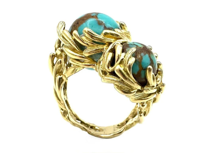 Bague 53 Gilbert Albert Multi-billes - Bague toi et moi en or jaune 18K 58 Facettes