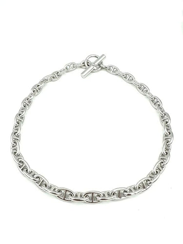 Collier Hermès Chaîne d’ancre - Collier PM vintage en argent 800 58 Facettes