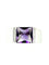 Bague 55 Cartier Tank - Bague en or blanc 18K et améthyste 58 Facettes