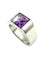 Bague 55 Cartier Tank - Bague en or blanc 18K et améthyste 58 Facettes