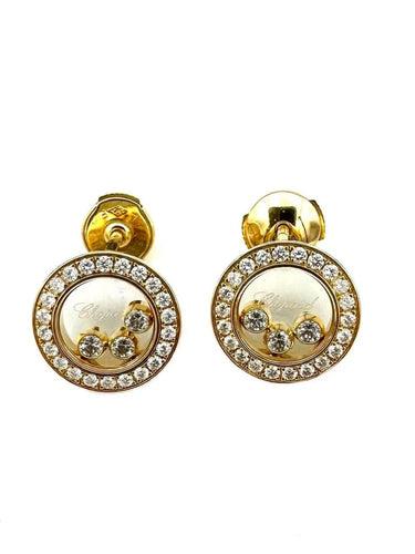 Boucles d'oreilles CHOPARD - Boucles d'oreilles Happy Diamonds Icons en or jaune et diamants 58 Facettes