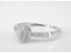 Bague 54 Bague d’entourage en or blanc 14 carats avec diamant 58 Facettes 2004