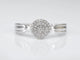 Bague 54 Bague entourage en or blanc 14 carats avec diamants 58 Facettes 2001