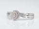 Bague 54 Bague entourage en or blanc 14 carats avec diamants 58 Facettes 2001