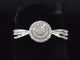 Bague 54 Bague entourage en or blanc 14 carats avec diamants 58 Facettes 2001