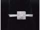 Bague 54 Bague entourage en or blanc 14 carats avec diamants 58 Facettes 2007