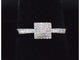 Bague 54 Bague entourage en or blanc 14 carats avec diamants 58 Facettes 2007