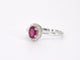 Bague 54 Bague entourage en or blanc 14 carats avec diamants et rubis 58 Facettes 2011