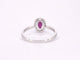Bague 54 Bague entourage en or blanc 14 carats avec diamants et rubis 58 Facettes 2011
