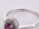 Bague 54 Bague entourage en or blanc 14 carats avec diamants et rubis 58 Facettes 2011