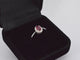 Bague 54 Bague entourage en or blanc 14 carats avec diamants et rubis 58 Facettes 2011