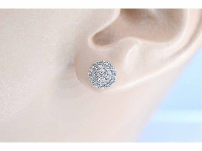 Boucles d'oreilles Boucles d'oreilles pendantes en or blanc 14 carats avec diamants 58 Facettes 2025