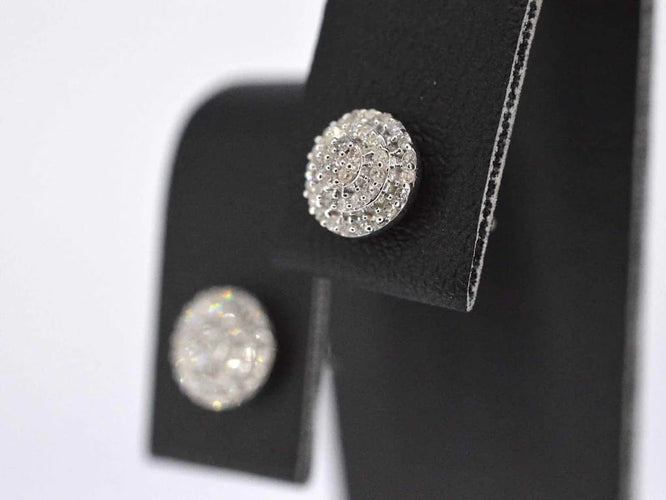 Boucles d'oreilles Boucles d'oreilles pendantes en or blanc 14 carats avec diamants 58 Facettes 2025