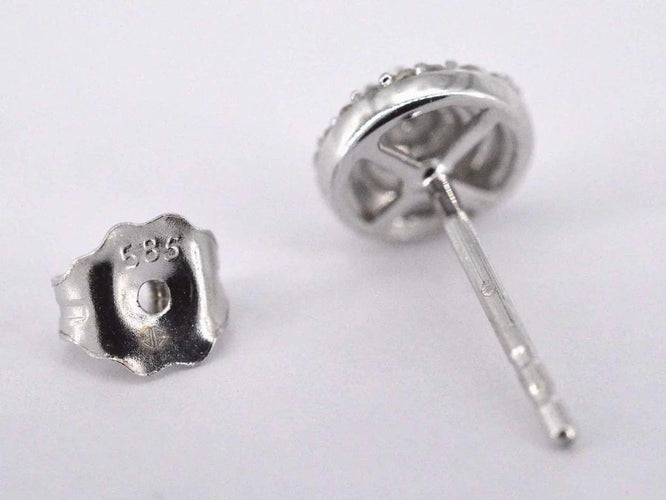 Boucles d'oreilles Boucles d'oreilles pendantes en or blanc 14 carats avec diamants 58 Facettes 2025