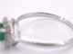 Bague 54 Bague entourage en or blanc 14 carats avec diamants et émeraude 58 Facettes 2012