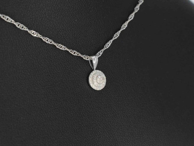 Pendentif Pendentif en or blanc 14 carats avec diamant naturel 58 Facettes 2026