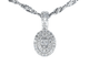 Pendentif Pendentif en or blanc 14 carats avec diamants 58 Facettes 2028