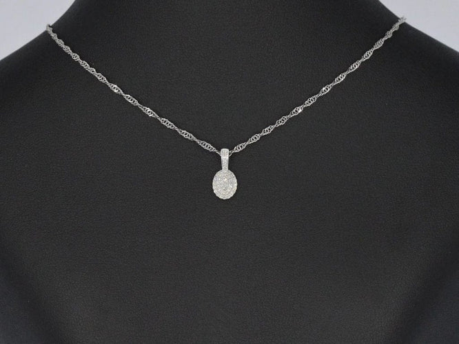 Pendentif Pendentif en or blanc 14 carats avec diamants 58 Facettes 2028
