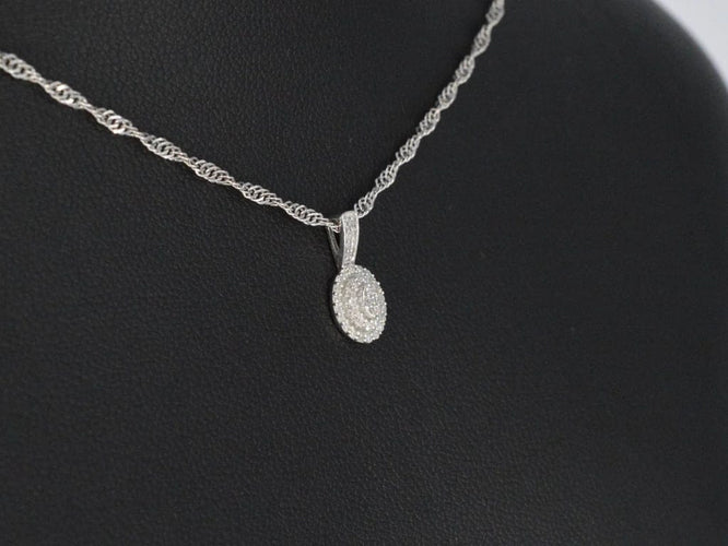 Pendentif Pendentif en or blanc 14 carats avec diamants 58 Facettes 2028