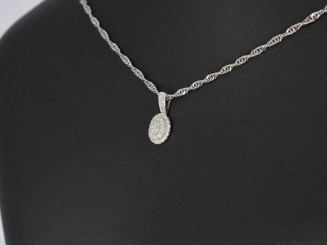 Pendentif Pendentif en or blanc 14 carats avec diamants 58 Facettes 2028