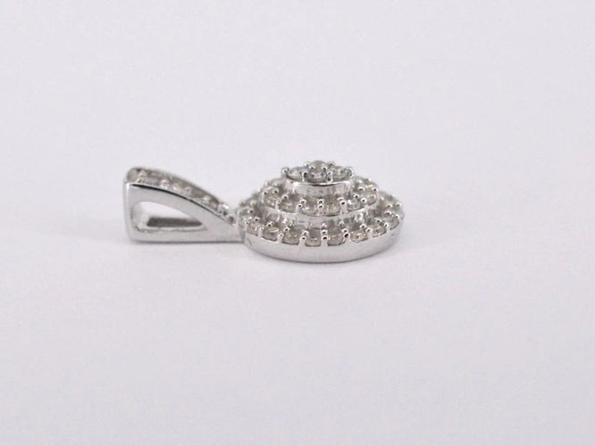 Pendentif Pendentif en or blanc 14 carats avec diamants 58 Facettes 2028