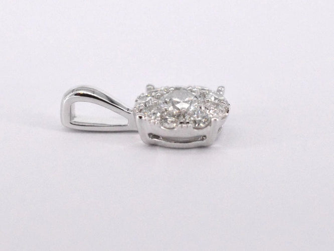 Pendentif Pendentif en or blanc 14 carats avec diamants 58 Facettes 2074