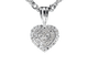 Pendentif Pendentif cœur en or blanc et diamants 58 Facettes 2078