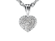 Pendentif Pendentif cœur en or blanc 14 carats avec diamants 58 Facettes 2078