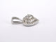 Pendentif Pendentif cœur en or blanc 14 carats avec diamants 58 Facettes 2078