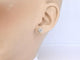 Boucles d'oreilles Boucles d'oreilles en or blanc 14 carats avec diamants taille brillant 58 Facettes 2075