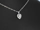 Pendentif Pendentif cœur en or blanc 14 carats avec diamants 58 Facettes 2082