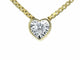 Pendentif Pendentif en or 14 carats avec diamant taille brillant cœur 58 Facettes 2098