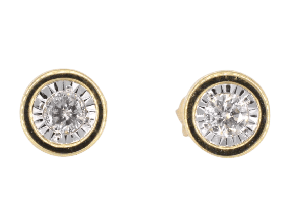 Boucles d'oreilles Boucles d’oreilles - Diamant taille brillant en or 14 carats 58 Facettes 2093
