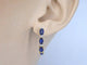 Boucles d'oreilles Boucles d’oreilles en or 14 carats avec diamants et saphir 58 Facettes 2131