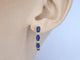 Boucles d'oreilles Boucles d’oreilles en or 14 carats avec diamants et saphir 58 Facettes 2131