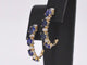 Boucles d'oreilles Boucles d’oreilles en or 14 carats avec diamants et saphir 58 Facettes 2131