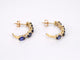 Boucles d'oreilles Boucles d’oreilles en or 14 carats avec diamants et saphir 58 Facettes 2131
