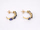 Boucles d'oreilles Boucles d’oreilles en or 14 carats avec diamants et saphir 58 Facettes 2131