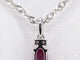 Pendentif Pendentif en or blanc 14 carats avec diamants et rubis 58 Facettes 2138